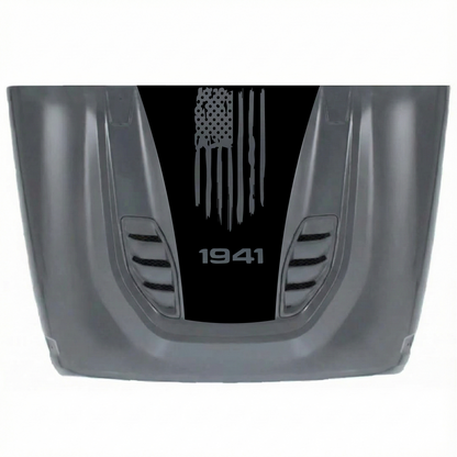 CarCode 10th Anniversary hood decal sticker for Jeep JK/JKU 2007-2018, made of premium vinyl with bold design.