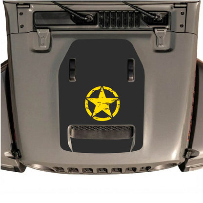 Hood Panel Decal/Sticker - Center Star Graphic Decal Graphic Kit - For Jeep JL JLU 392 2018 - Premium Vinyl