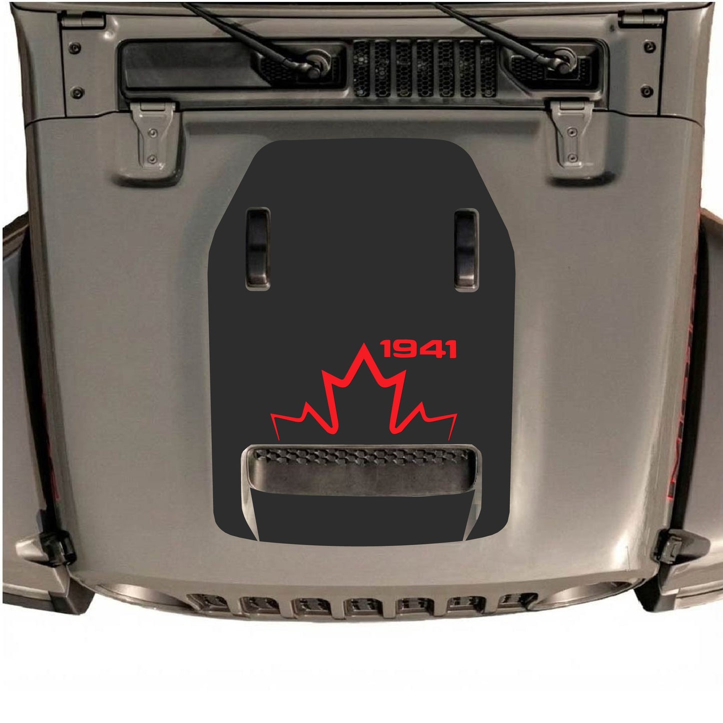 Hood Panel Decal/Sticker - 1941 Canada Graphic Decal Graphic Kit - For Jeep JL JLU 392 2018 - Premium Vinyl