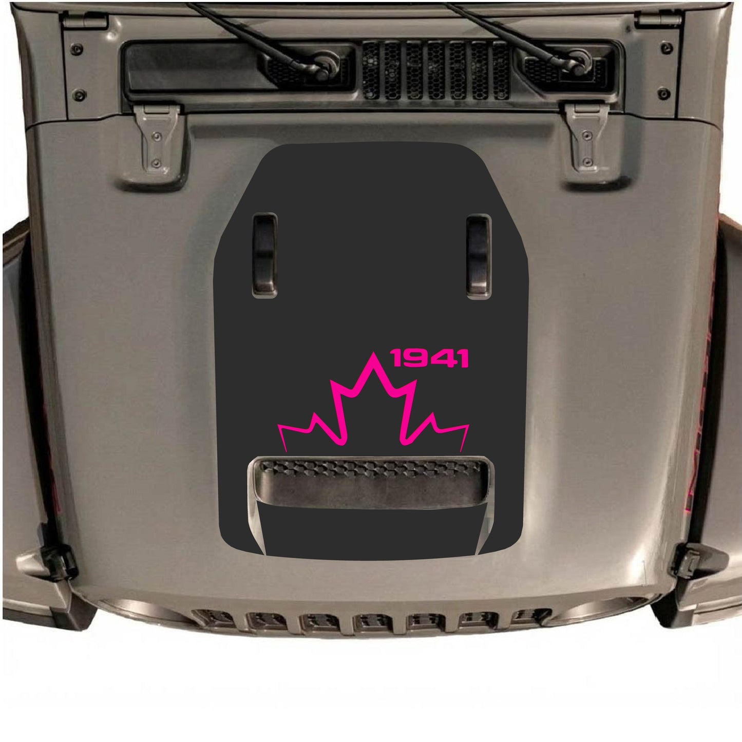 Hood Panel Decal/Sticker - 1941 Canada Graphic Decal Graphic Kit - For Jeep JL JLU 392 2018 - Premium Vinyl