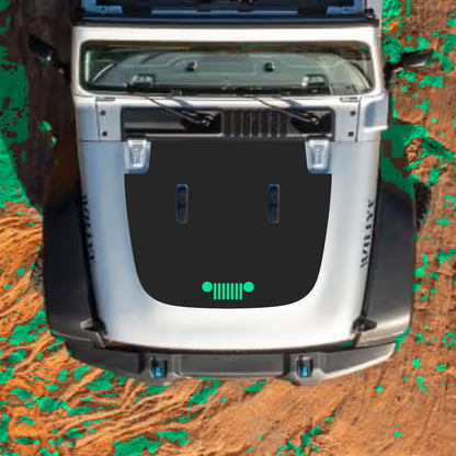 Hood Panel Decal/Sticker - Grill Graphic Decal Graphic Kit - For Jeep JL JLU Sahara 2018-2025 - Premium Vinyl