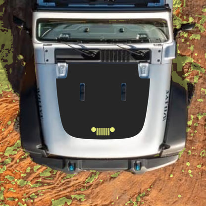 Hood Panel Decal/Sticker - Grill Graphic Decal Graphic Kit - For Jeep JL JLU Sahara 2018-2025 - Premium Vinyl