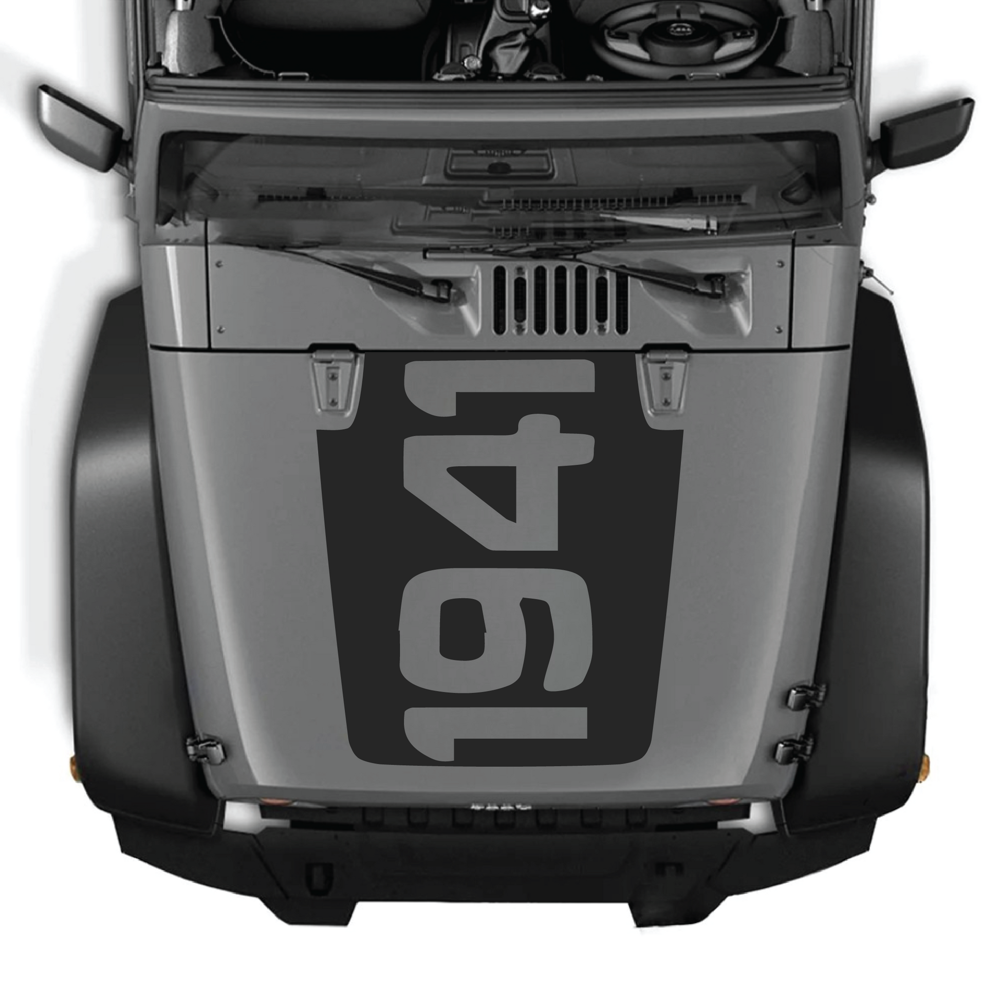 CarCode hood decal sticker for Jeep JK/JKU 2007-2018, premium vinyl decal featuring stylish hood design.