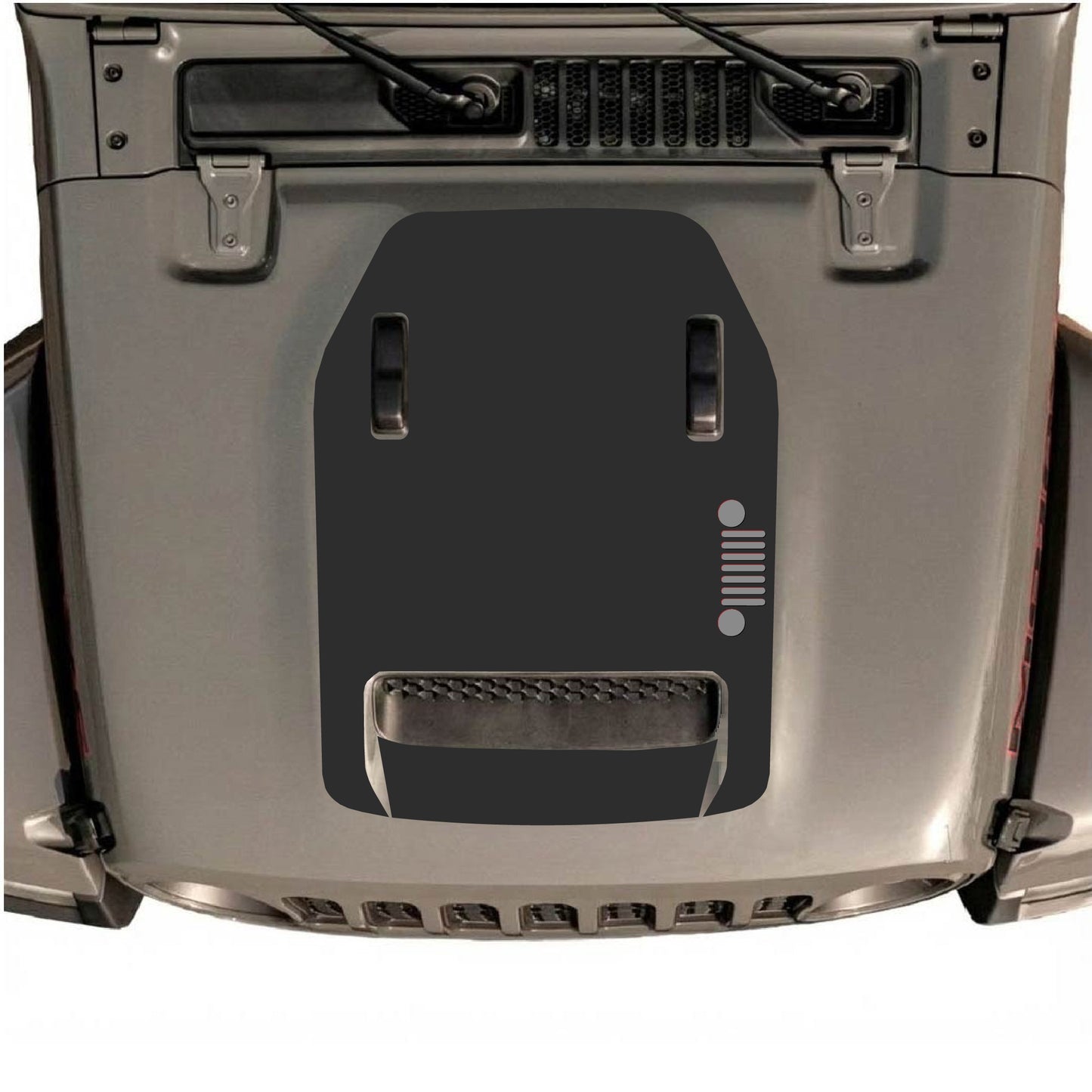 Hood Panel Decal/Sticker - Right Side Grill Graphic Decal Graphic Kit - For Jeep JL JLU 392 2018 - Premium Vinyl