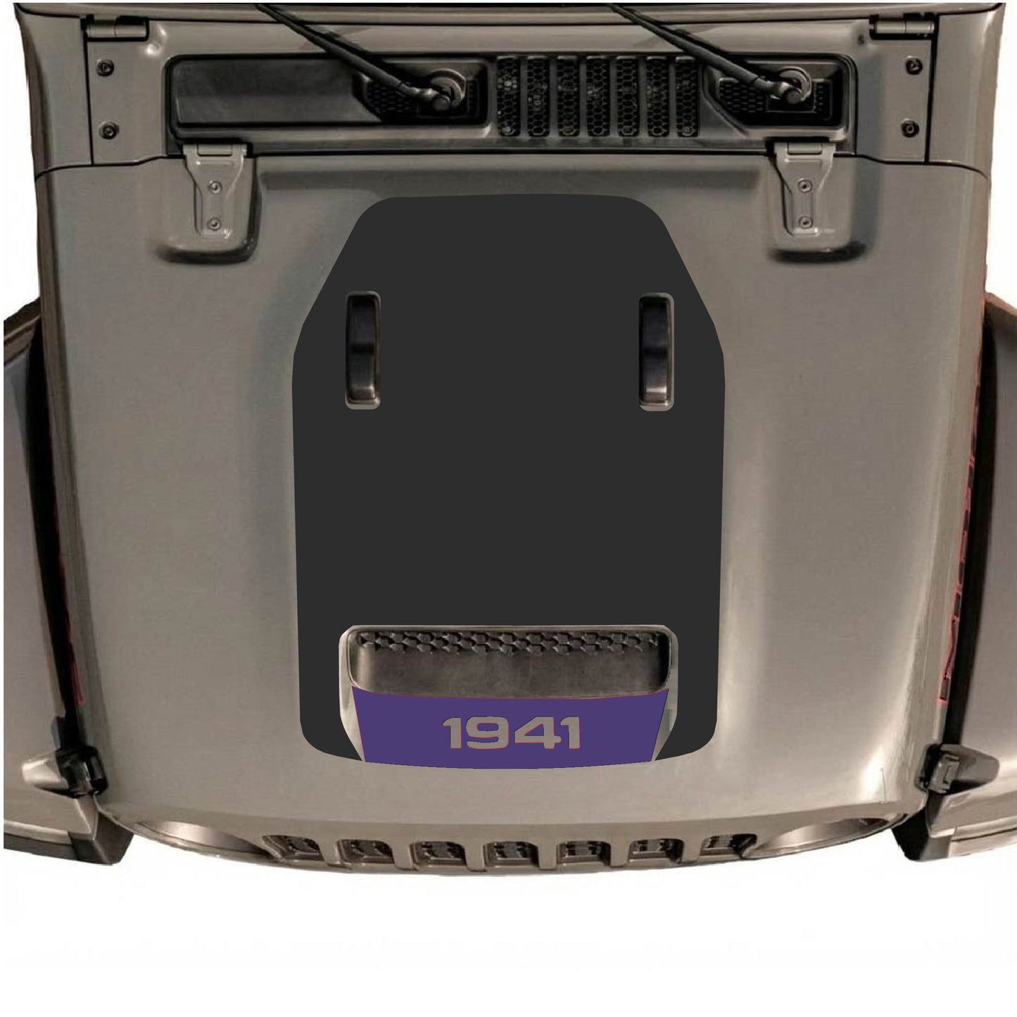 Hood Panel Decal/Sticker - Bottom 1941 Graphic Decal Graphic Kit - For Jeep JL JLU 392 2018 - Premium Vinyl