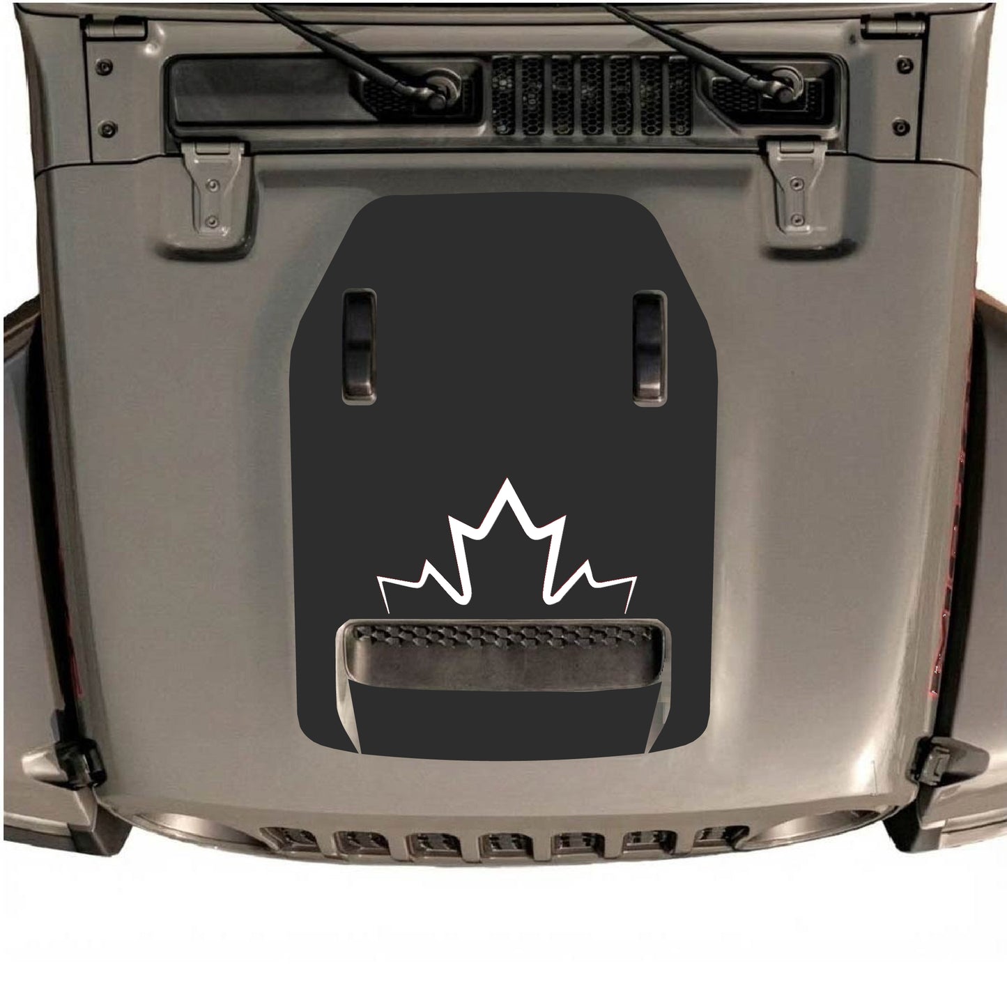 Hood Panel Decal/Sticker - Canada Graphic Decal Graphic Kit - For Jeep JL JLU 392 2018 - Premium Vinyl