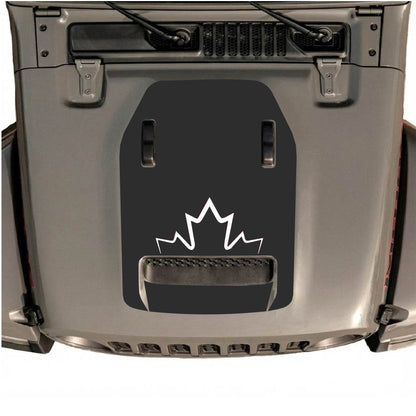 Hood Panel Decal/Sticker - Canada Graphic Decal Graphic Kit - For Jeep JL JLU 392 2018 - Premium Vinyl