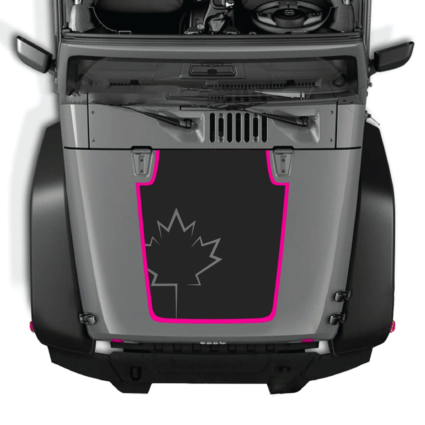 alt
Calcomanía de capó con hoja de Canadá para Jeep Wrangler JK JKU de CarCode, hecha de vinilo premium, con diseño gráfico llamativo.