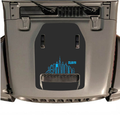 Hood Panel Decal/Sticker - Dubai Style Graphic Decal Graphic Kit - For Jeep JL JLU 392 2018 - Premium Vinyl