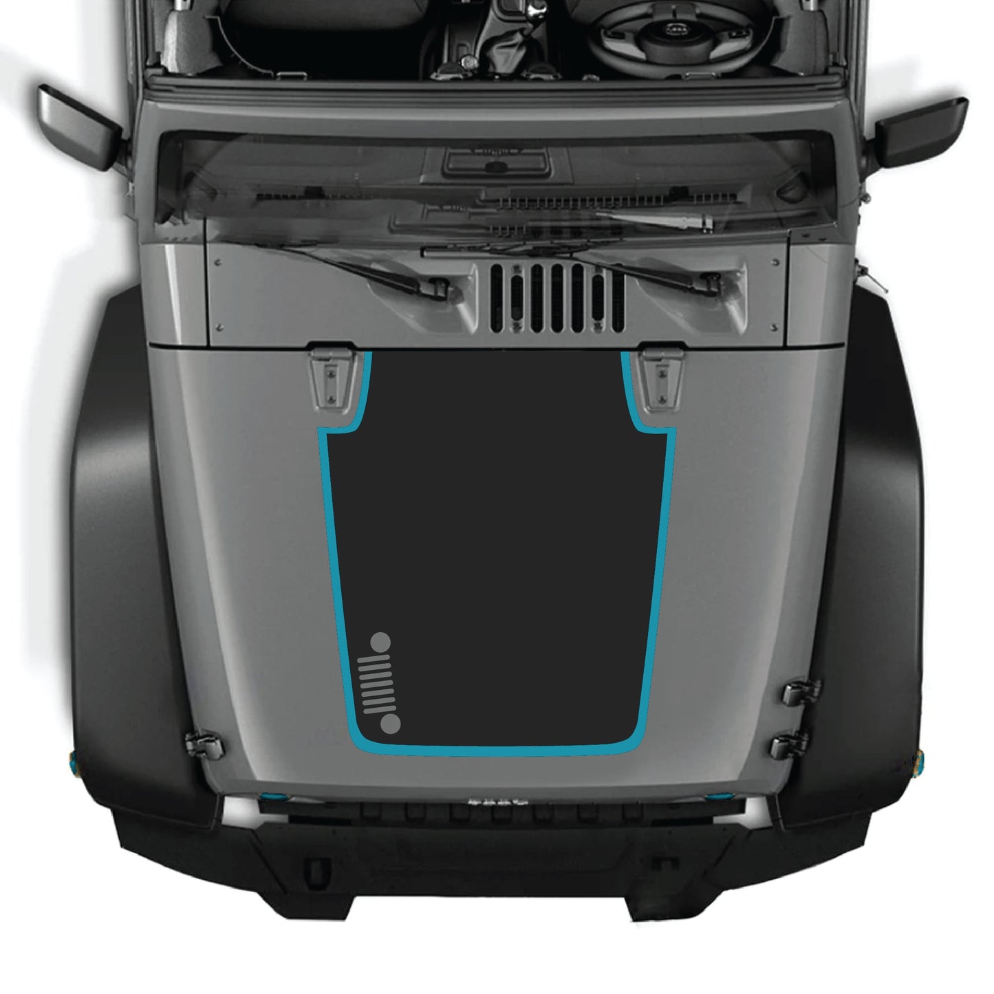 alt
Kit de calcomanía para capó izquierdo de Jeep Wrangler JK de CarCode, vinilo premium con diseño de parrilla llamativo para modelos 2007-2018.