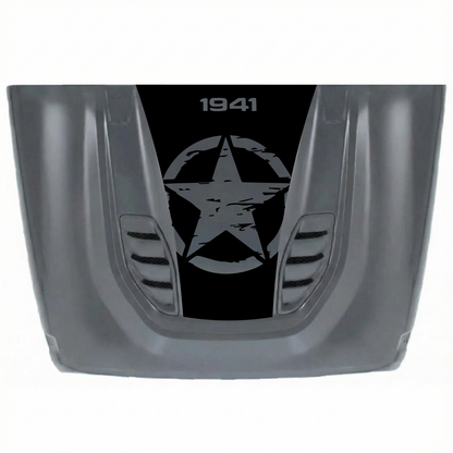 CarCode 10th Anniversary hood decal for Jeep JK/JKU 2007-2018, premium vinyl sticker with hood style design.