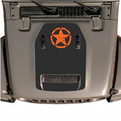 Hood Panel Decal/Sticker - Top Star Graphic Decal Graphic Kit - For Jeep JL JLU 392 2018 - Premium Vinyl