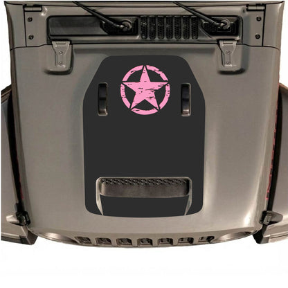 Hood Panel Decal/Sticker - Top Star Graphic Decal Graphic Kit - For Jeep JL JLU 392 2018 - Premium Vinyl