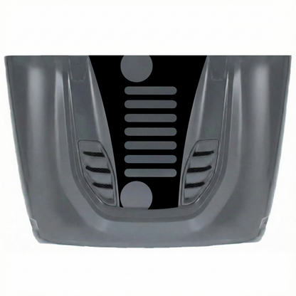 CarCode 10th Anniversary hood decal sticker for Jeep JK/JKU 2007-2018, made of premium vinyl with bold design.
