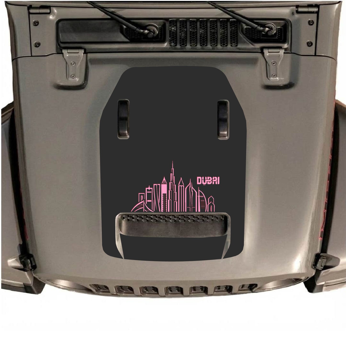 Hood Panel Decal/Sticker - Dubai Style Graphic Decal Graphic Kit - For Jeep JL JLU 392 2018 - Premium Vinyl
