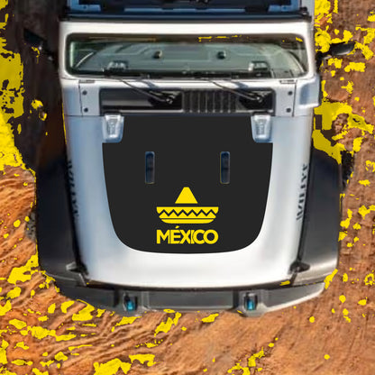 Hood Panel Decal/Sticker - Mexico Graphic Decal Graphic Kit - For Jeep JL JLU Sahara 2018-2025 - Premium Vinyl
