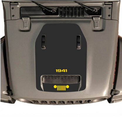 Hood Panel Decal/Sticker - 1941 Bottom Grill Graphic Decal Graphic Kit - For Jeep JL JLU 392 2018 - Premium Vinyl