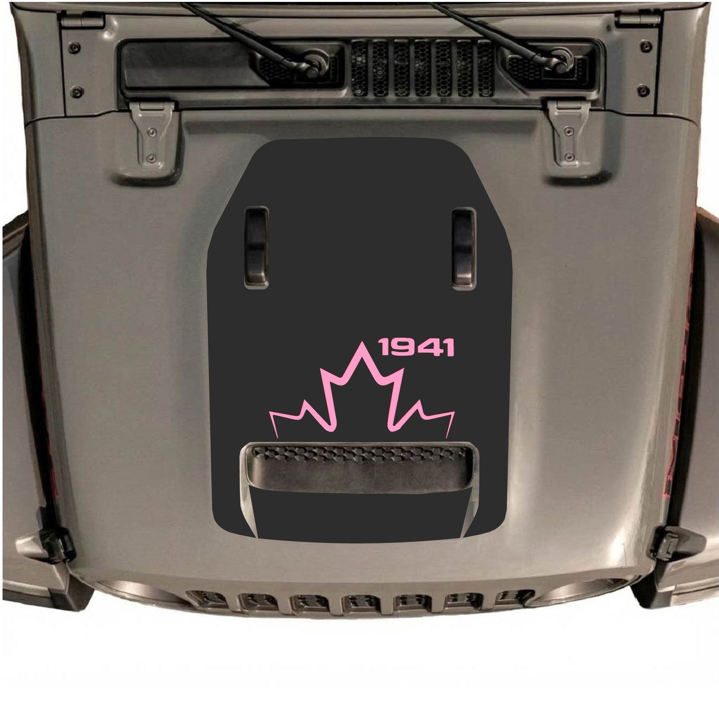 Hood Panel Decal/Sticker - 1941 Canada Graphic Decal Graphic Kit - For Jeep JL JLU 392 2018 - Premium Vinyl
