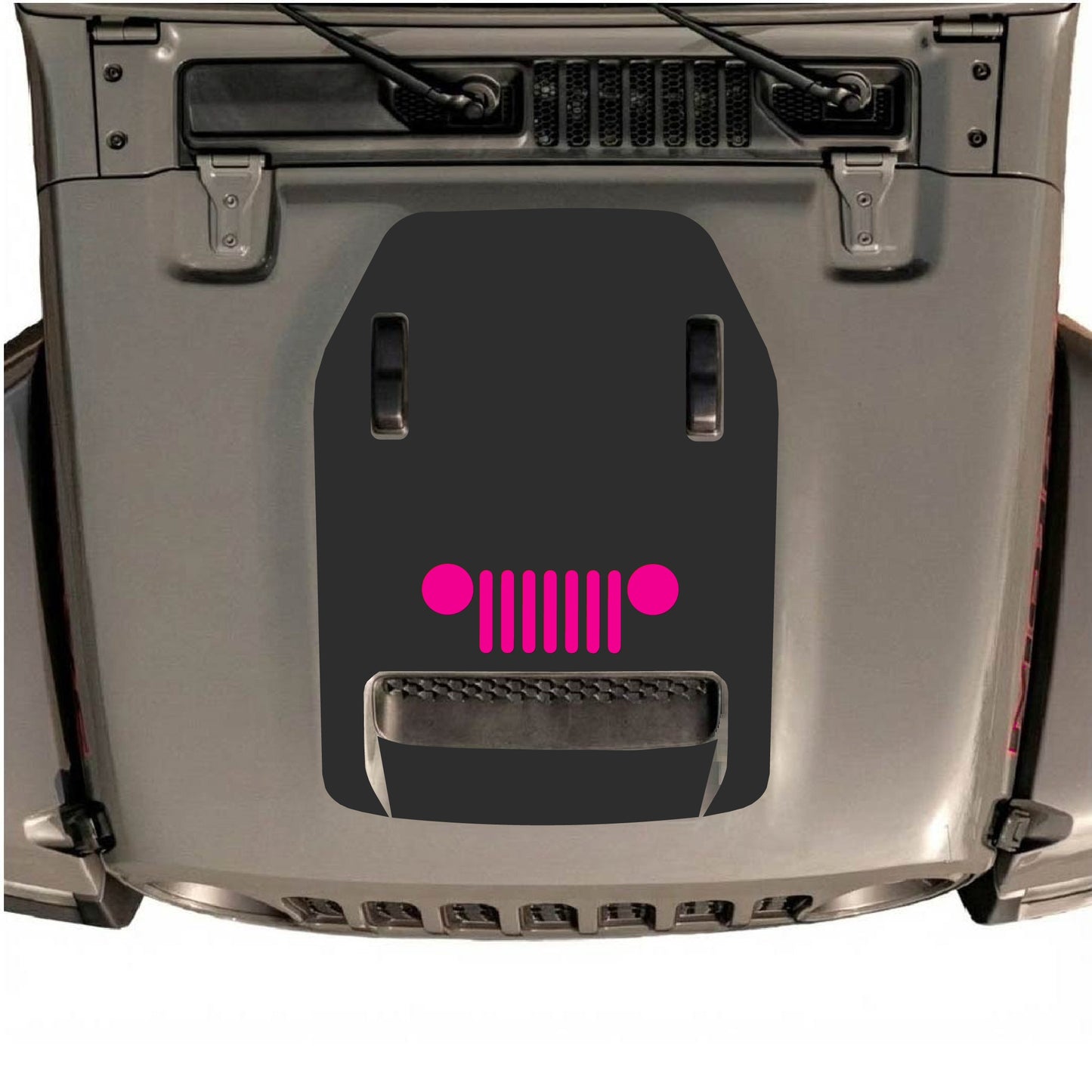 Hood Panel Decal/Sticker - Center Grill Graphic Decal Graphic Kit - For Jeep JL JLU 392 2018 - Premium Vinyl