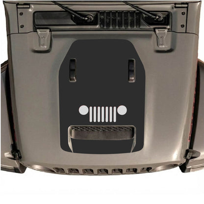 Hood Panel Decal/Sticker - Center Grill Graphic Decal Graphic Kit - For Jeep JL JLU 392 2018 - Premium Vinyl