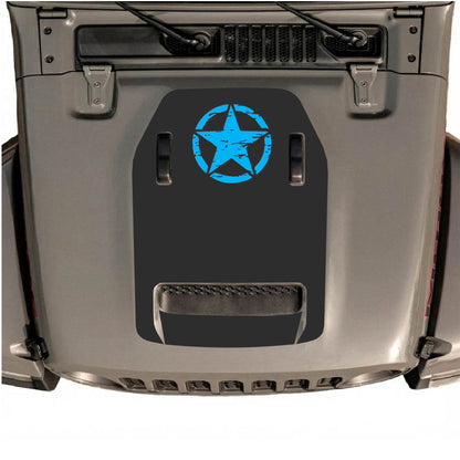 Hood Panel Decal/Sticker - Top Star Graphic Decal Graphic Kit - For Jeep JL JLU 392 2018 - Premium Vinyl