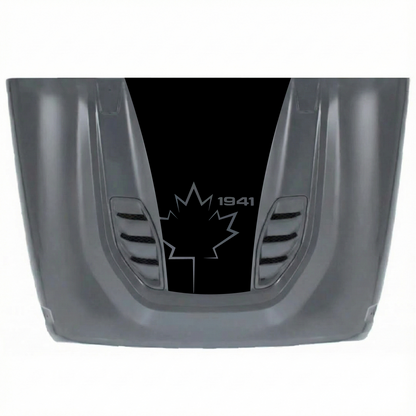 CarCode 10th Anniversary hood decal sticker for Jeep JK/JKU 2007-2018, premium vinyl decal with bold design on hood surface.