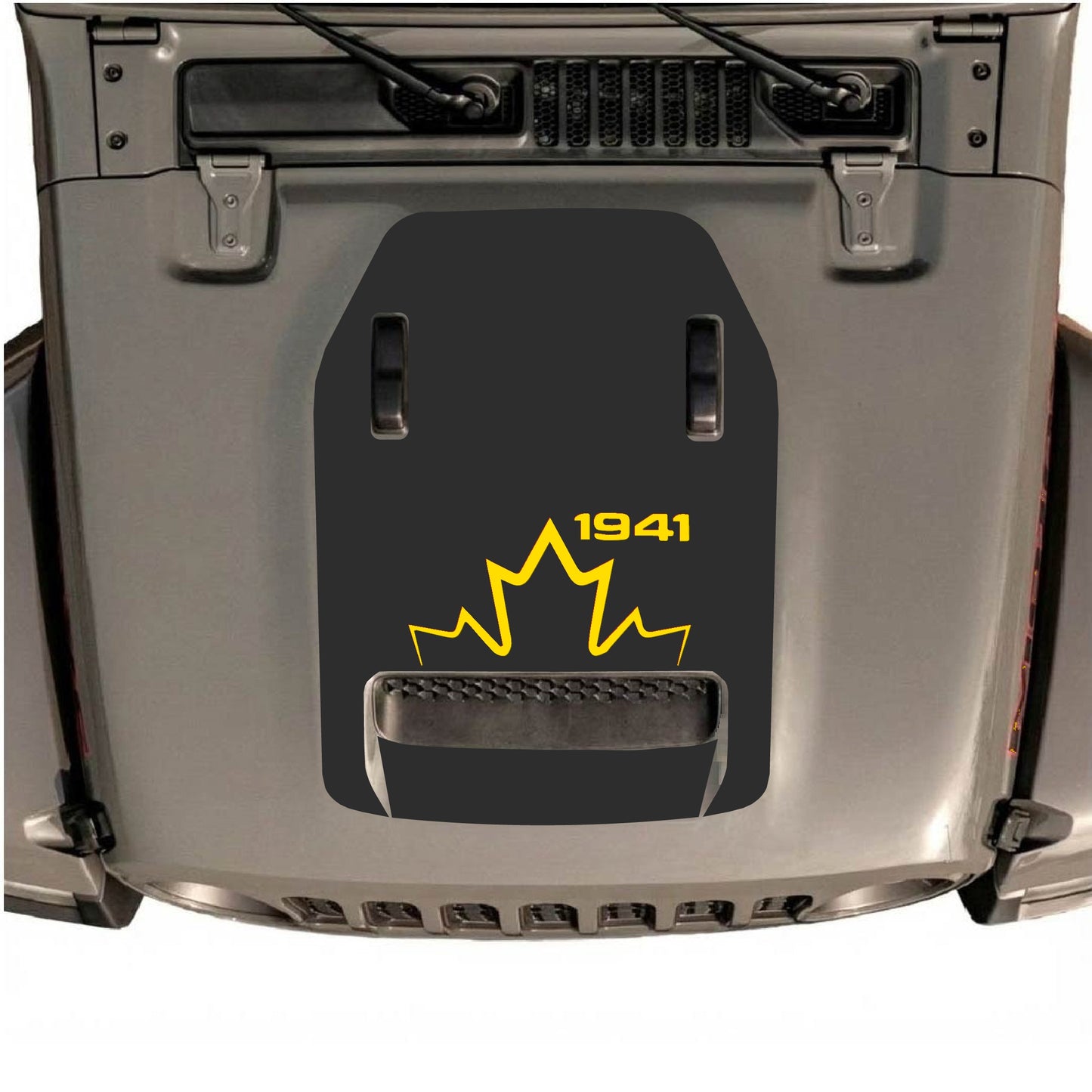 Hood Panel Decal/Sticker - 1941 Canada Graphic Decal Graphic Kit - For Jeep JL JLU 392 2018 - Premium Vinyl