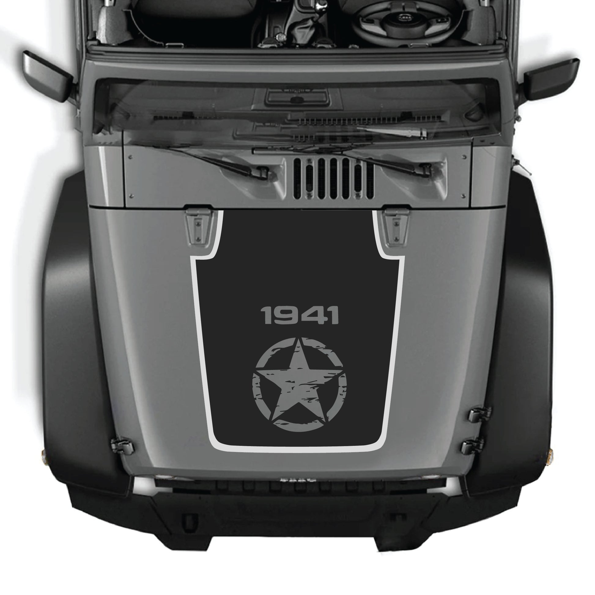 alt
Calcomanía para cofre Jeep Wrangler JK JKU con gráfico central de estrella en vinilo premium, para modelos 2007-2018.