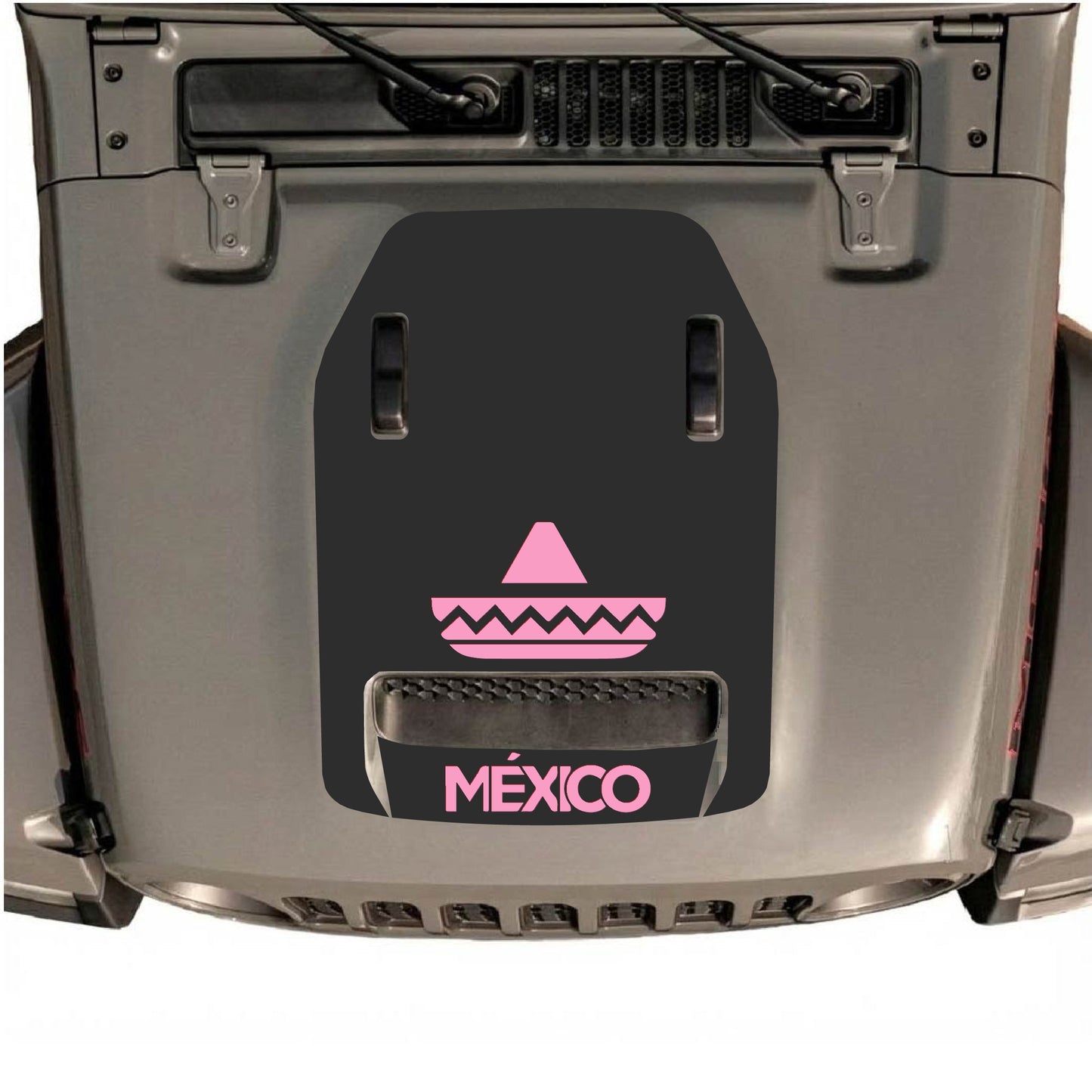 Hood Panel Decal/Sticker - Mexico Style Graphic Decal Graphic Kit - For Jeep JL JLU 392 2018 - Premium Vinyl