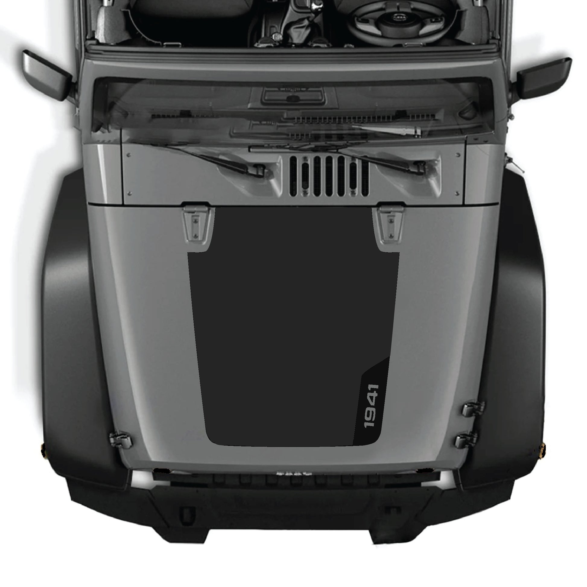 Kit de calcomanía gráfica para el capó derecho de Jeep Wrangler JK JKU 2007-2018, calcomanía de vinilo premium CarCode con diseño 1941.