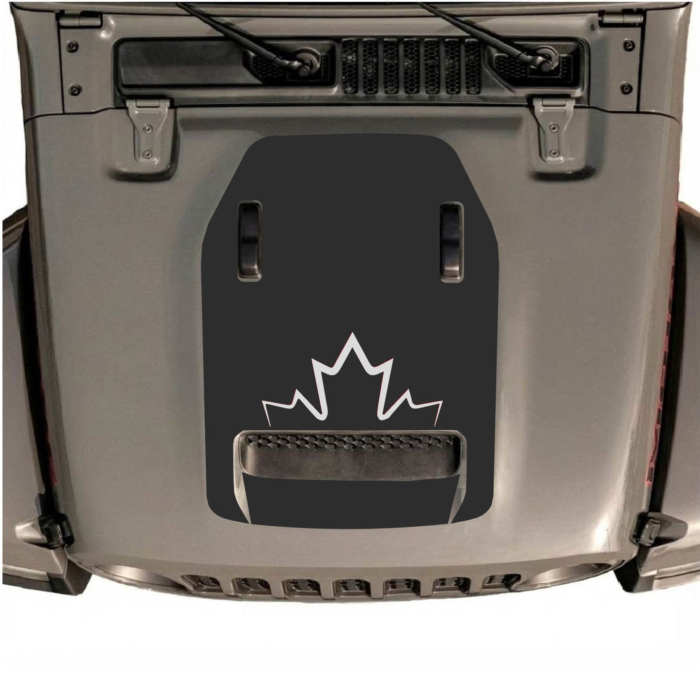 Hood Panel Decal/Sticker - Canada Graphic Decal Graphic Kit - For Jeep JL JLU 392 2018 - Premium Vinyl