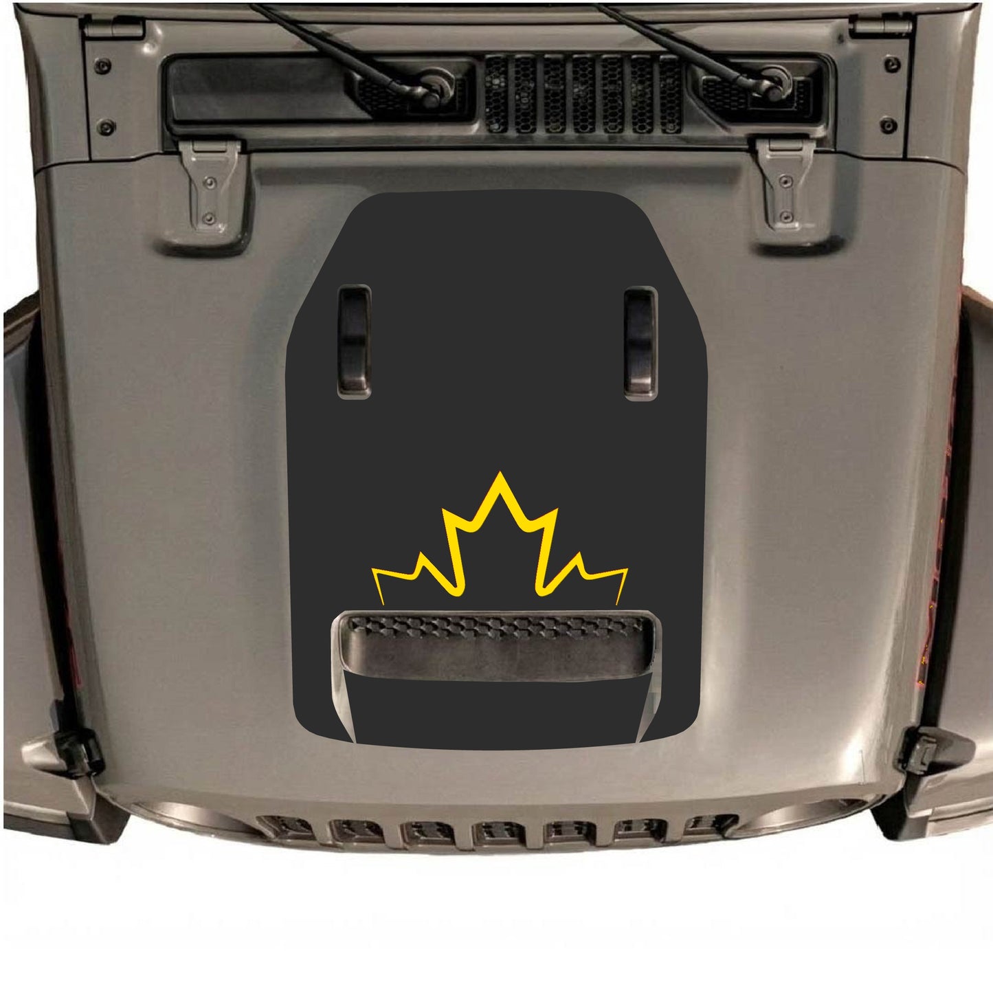 Hood Panel Decal/Sticker - Canada Graphic Decal Graphic Kit - For Jeep JL JLU 392 2018 - Premium Vinyl
