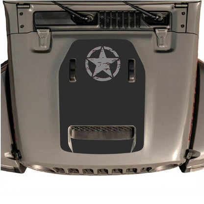 Hood Panel Decal/Sticker - Top Star Graphic Decal Graphic Kit - For Jeep JL JLU 392 2018 - Premium Vinyl
