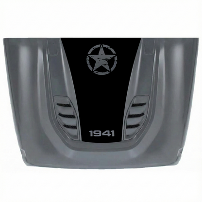 CarCode 10th Anniversary hood decal sticker for Jeep JK/JKU 2007-2018, made of premium vinyl with stylish design.
