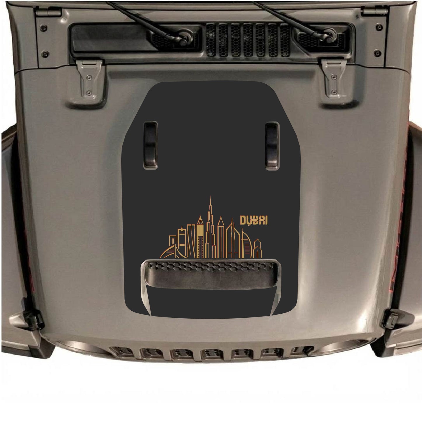 Hood Panel Decal/Sticker - Dubai Style Graphic Decal Graphic Kit - For Jeep JL JLU 392 2018 - Premium Vinyl