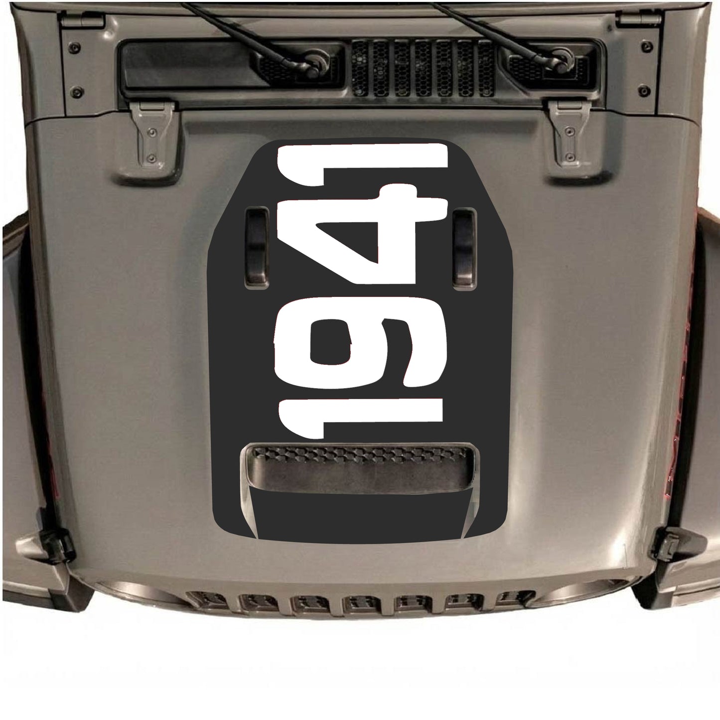 Hood Panel Decal/Sticker - 1941 Graphic Decal Graphic Kit - For Jeep JL JLU 392 2018 - Premium Vinyl