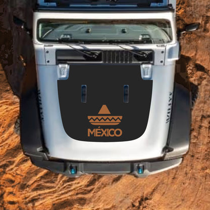 Hood Panel Decal/Sticker - Mexico Graphic Decal Graphic Kit - For Jeep JL JLU Sahara 2018-2025 - Premium Vinyl
