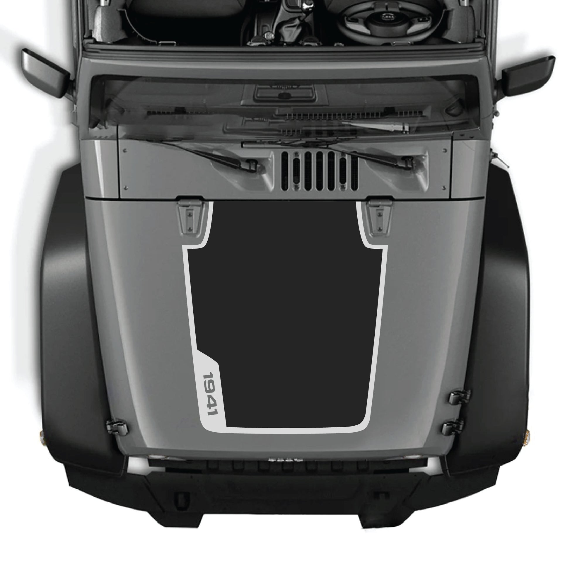 alt
Calcomanía para capó del lado izquierdo con kit gráfico de borde "1941" para Jeep Wrangler JK JKU, hecha de vinilo premium por CarCode.