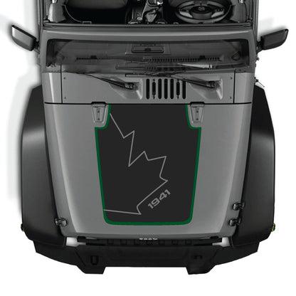 txt
Kit gráfico de calcomanía de capó con hoja de arce de Canadá para Jeep Wrangler JK JKU 2007-2018, con diseño premium en vinilo.