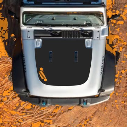 Hood Panel Decal/Sticker - Left Side Grill Graphic Decal Graphic Kit - For Jeep JL JLU Sahara 2018-2025 - Premium Vinyl