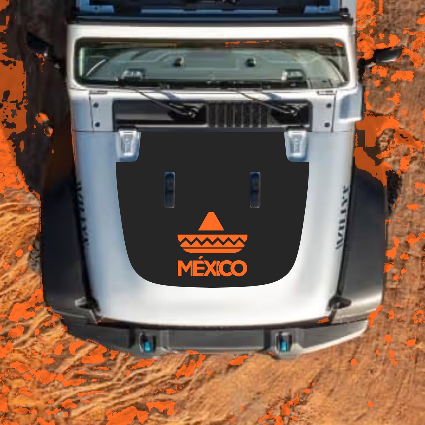 Hood Panel Decal/Sticker - Mexico Graphic Decal Graphic Kit - For Jeep JL JLU Sahara 2018-2025 - Premium Vinyl