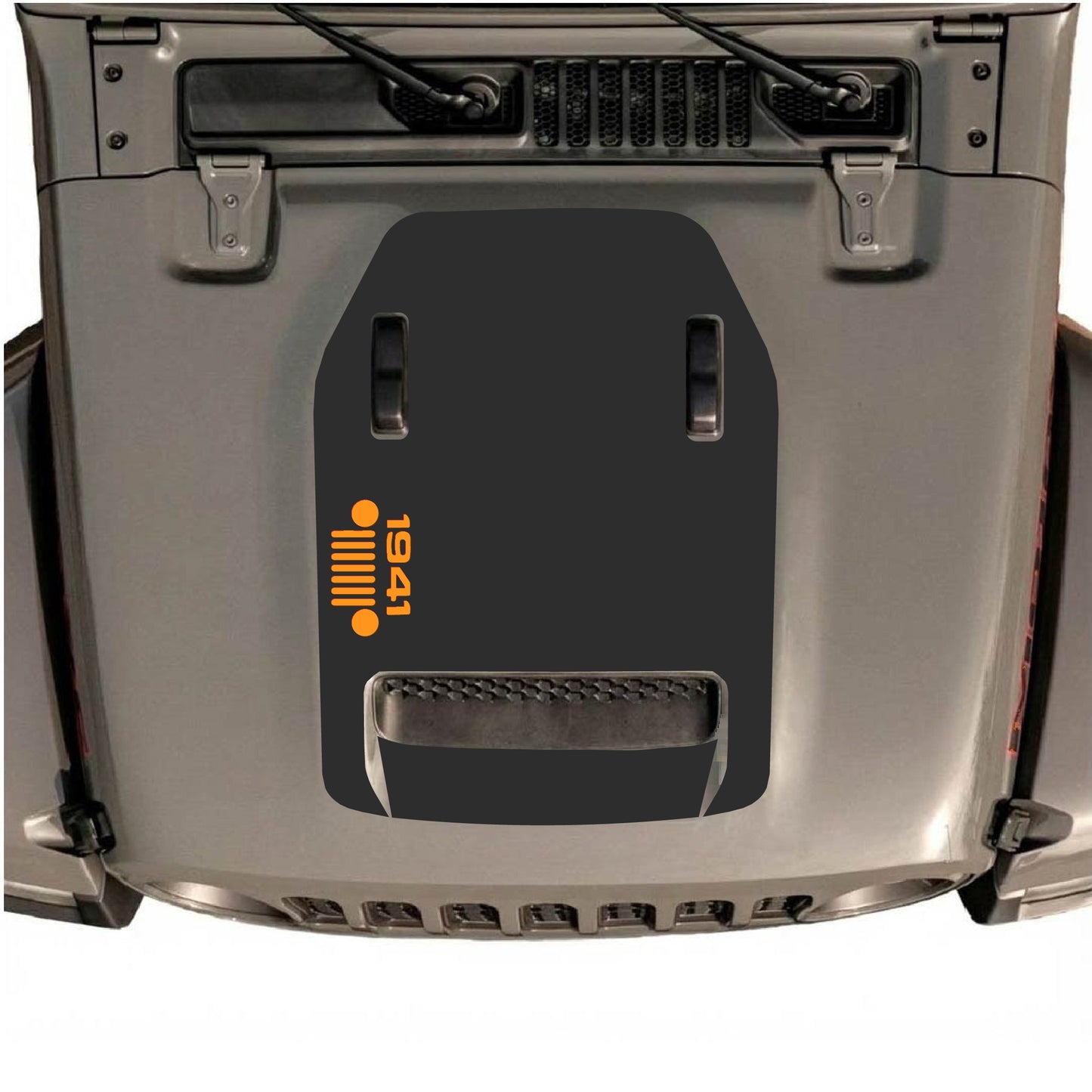 Hood Panel Decal/Sticker - 1941 Left Side Grill Graphic Decal Graphic Kit - For Jeep JL JLU 392 2018 - Premium Vinyl
