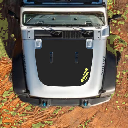 Hood Panel Decal/Sticker - Right Side Grill Graphic Decal Graphic Kit - For Jeep JL JLU Sahara 2018-2025 - Premium Vinyl