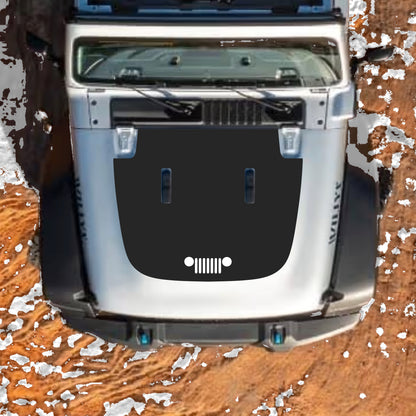 Hood Panel Decal/Sticker - Grill Graphic Decal Graphic Kit - For Jeep JL JLU Sahara 2018-2025 - Premium Vinyl