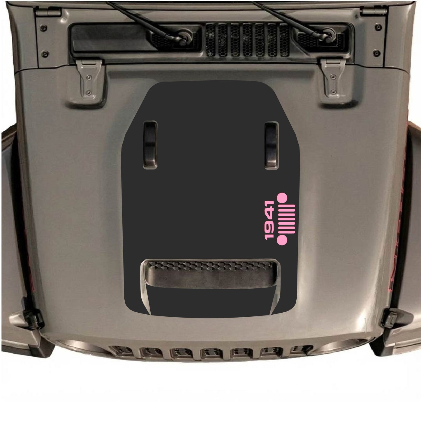 Hood Panel Decal/Sticker - 1941 Right Side Grill Graphic Decal Graphic Kit - For Jeep JL JLU 392 2018 - Premium Vinyl