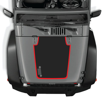 Kit de calcomanía gráfica para el capó izquierdo del Jeep Wrangler JK JKU con diseño de vinilo llamativo para modelos 2007-2018 de CarCode.