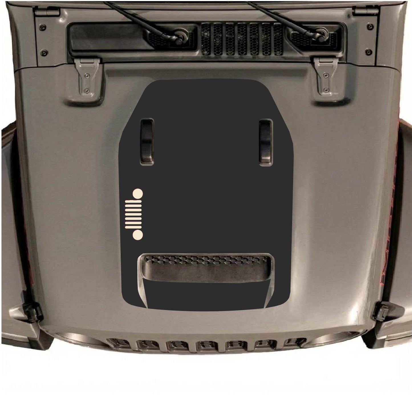 Hood Panel Decal/Sticker - Left Side Grill Graphic Decal Graphic Kit - For Jeep JL JLU 392 2018 - Premium Vinyl