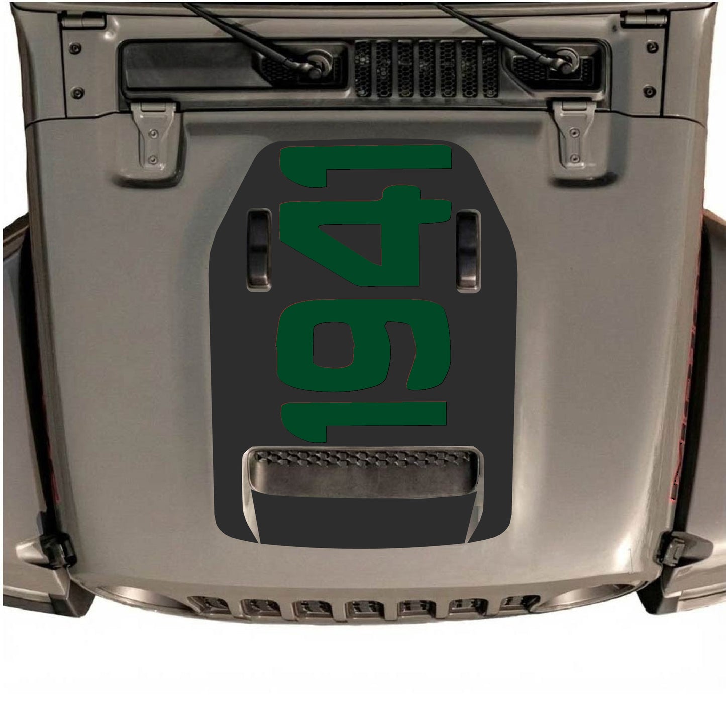 Hood Panel Decal/Sticker - 1941 Graphic Decal Graphic Kit - For Jeep JL JLU 392 2018 - Premium Vinyl
