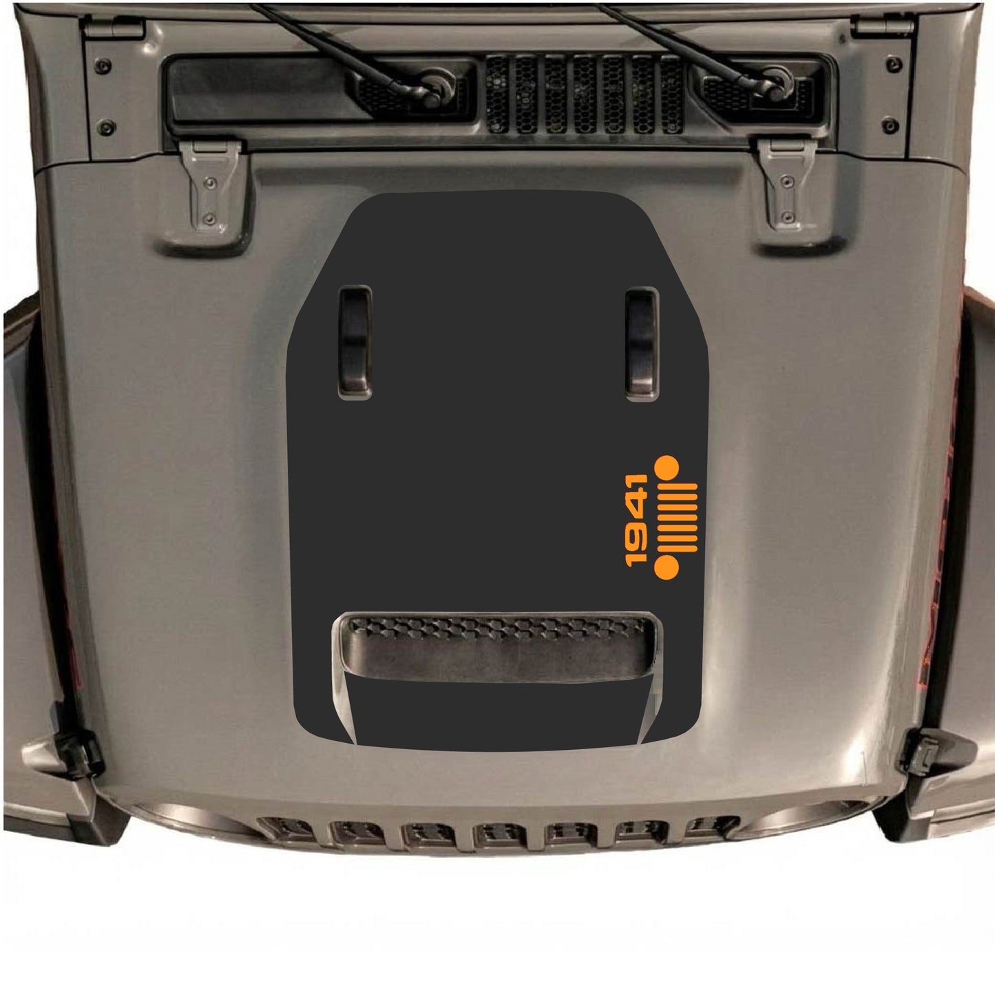 Hood Panel Decal/Sticker - 1941 Right Side Grill Graphic Decal Graphic Kit - For Jeep JL JLU 392 2018 - Premium Vinyl