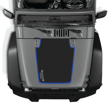 txt
Kit de calcomanía para capó izquierdo del Jeep Wrangler JK de CarCode, de vinilo premium, con un diseño llamativo de rejilla.